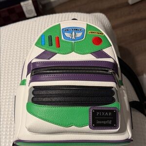 Loungefly Buzz Lightyear Backpack - White, Green, Purple